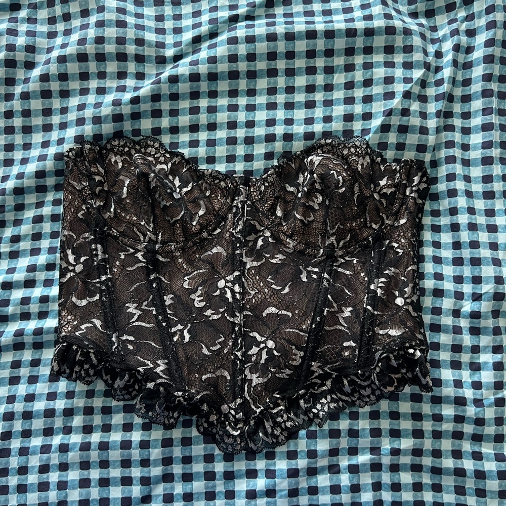 White Fox Boutique Save Your Tears Bustier Black